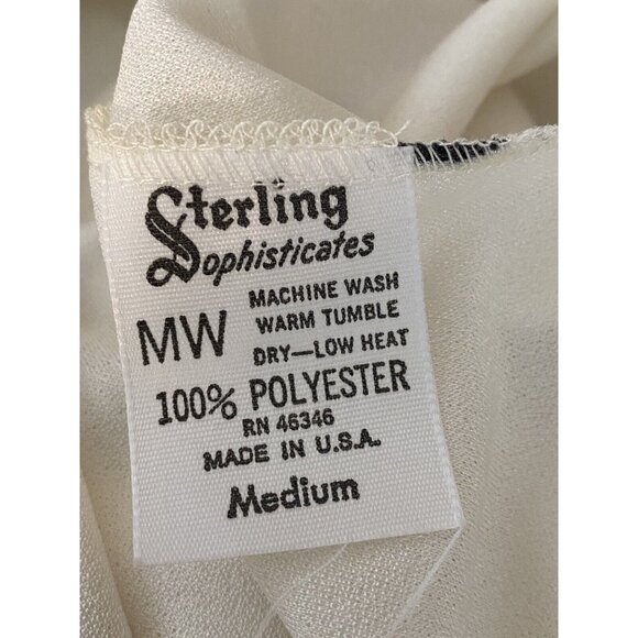 Sterling Sophisticates Vtg House Coat Dress MuMu Lounger Granny Robe Maxi Sz M - Picture 9 of 16